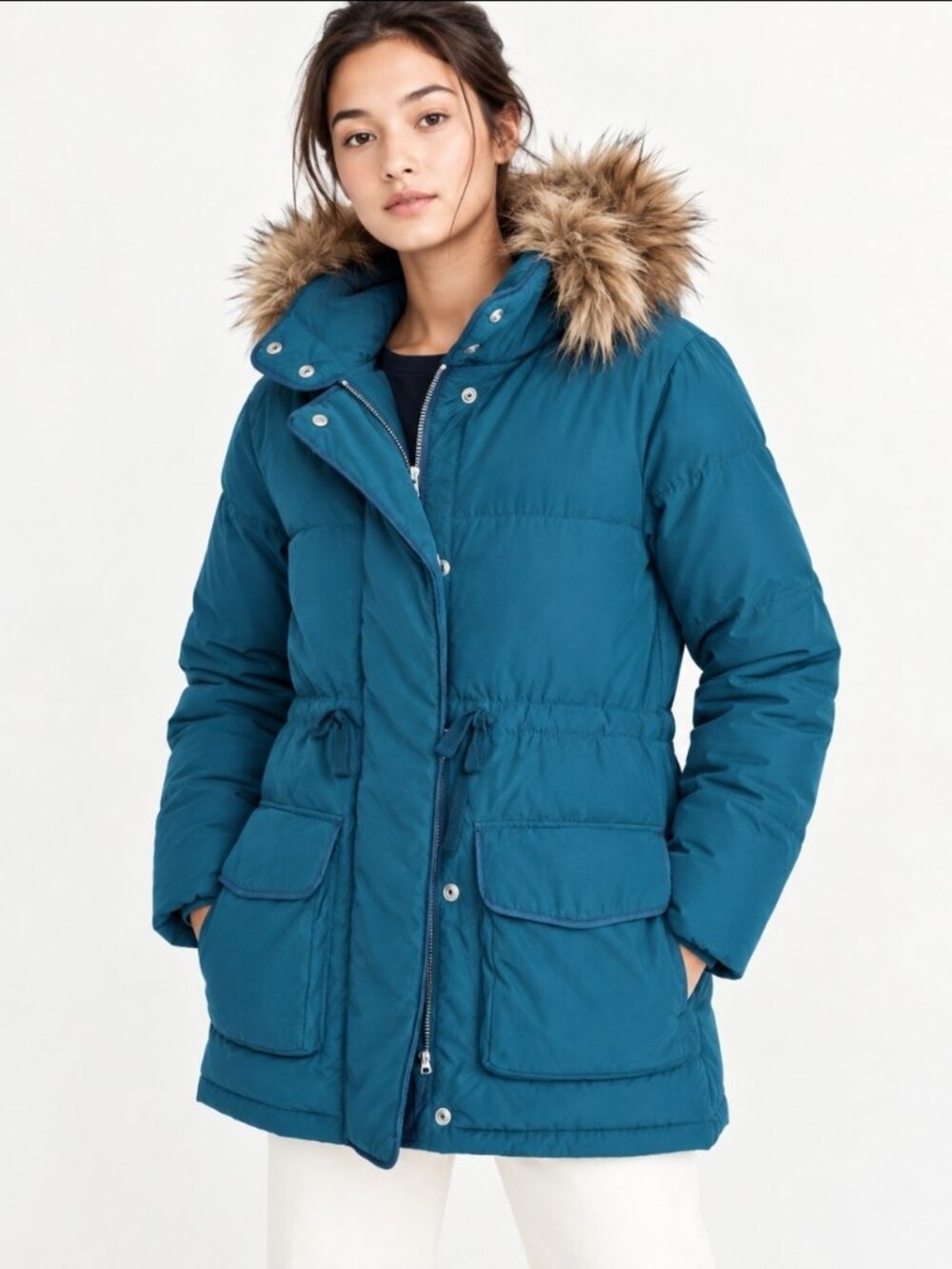 Abercrombie & Fitch Teal Puffer Coat